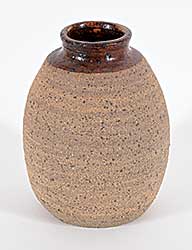 #2224 ~ Ceramic Arts Calgary - Untitled - Brown Oval Vase