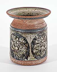 #2268 ~ Drahanchuk - Untitled - Pot with Organic Symbols