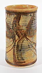 #2302 ~ Hopper - Untitled - Cylinder Vase with Tree Design