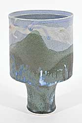 #2303 ~ Hopper - Untitled - Mountain Landscape Vase