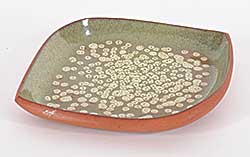 #2322 ~ Lindoe - Untitled - Green and Brown Organism Dish