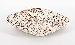 #2323 ~ Lindoe - Untitled - White and Brown Speckled Ashtray