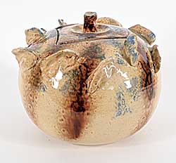#2335 ~ Medalta Pottery Ltd. - Untitled - Finned Jar with Lid
