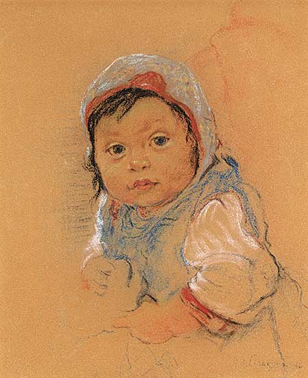 #42 ~ de Grandmaison - Untitled - Young Child with Bonnet