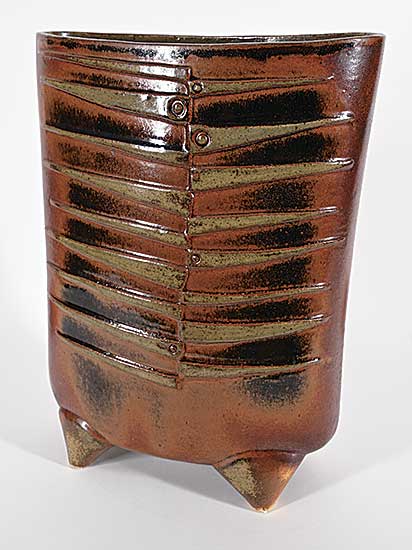 #99 ~ Lindoe - Untitled - Tenmoku Glazed Vase