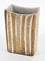 #103 ~ Lindoe - Untitled - Rectangular Striped Vase
