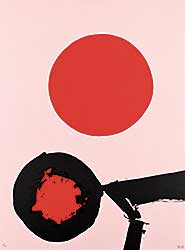 #221 ~ Feito Lopez - Untitled - Red Sun on Pink  #30/75