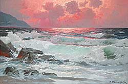#302 ~ Dzigurski - Untitled - Sunset and Waves