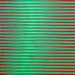 #411 ~ Farrell - Untitled - Green and Red