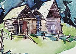#1245 ~ Lindoe - Untitled - Log Barn