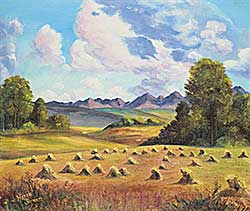 #1374 ~ Strom - Untitled - Stooks in the Foothills