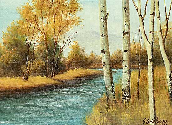 #1176 ~ Leibham - Untitled - River through the Trees