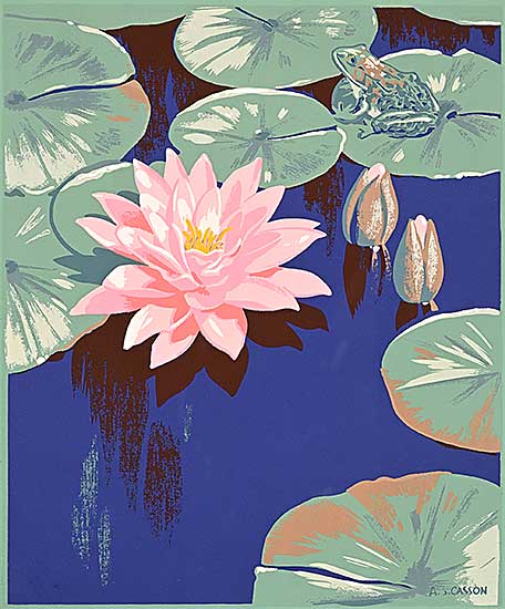 #2056 ~ Casson - Untitled - Frog on Lilypad #2056 ~ Casson - Untitled - Frog on Lilypad