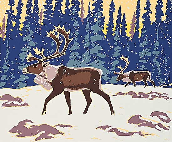 #2197 ~ MacDonald - Caribou in Winter #2197 ~ MacDonald - Caribou in Winter