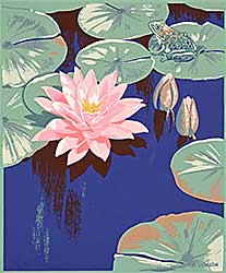 #2056 ~ Casson - Untitled - Frog on Lilypad #2056 ~ Casson - Untitled - Frog on Lilypad