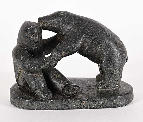 #1004 ~ Aklok - Untitled - Man and Bear #1004 ~ Aklok - Untitled - Man and Bear
