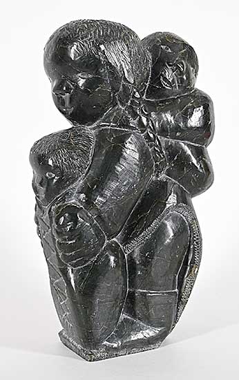 #1041 ~ Saumik - Untitled - Inuk with Children #1041 ~ Saumik - Untitled - Inuk with Children