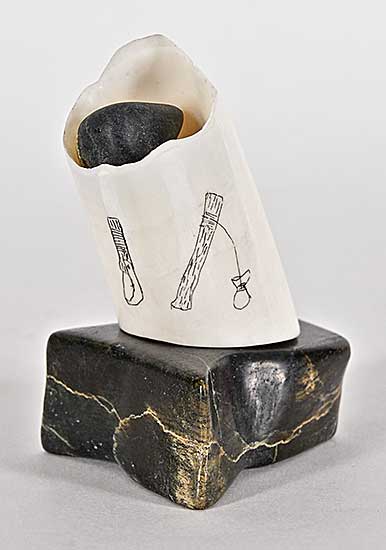 #1121 ~ Manumie - Untitled - Small Scrimshaw Etchings #1121 ~ Manumie - Untitled - Small Scrimshaw Etchings