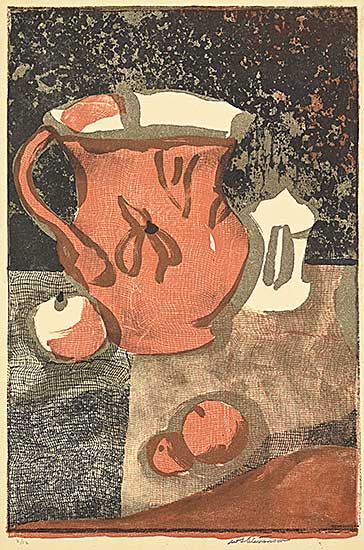 #1429 ~ Stevenson - Untitled - Still Life with Jug and Fruit #2/12 #1429 ~ Stevenson - Untitled - Still Life with Jug and Fruit #2/12