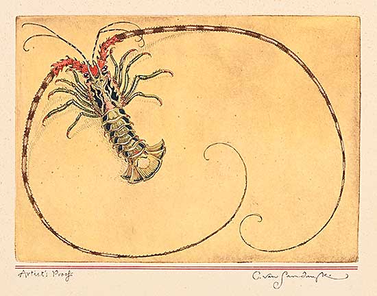 #1437 ~ van Sandwyk - Untitled - Lobster #Artist's Proof #1437 ~ van Sandwyk - Untitled - Lobster #Artist's Proof