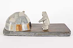 #1006 ~ Akumalik - Untitled - Man with Igloo #1006 ~ Akumalik - Untitled - Man with Igloo