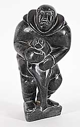 #1014 ~ Anantuk - Untitled - Standing Man with Seal #1014 ~ Anantuk - Untitled - Standing Man with Seal
