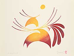 #1040 ~ Brascoupe - Elk, Owl and Sun #3/10 #1040 ~ Brascoupe - Elk, Owl and Sun #3/10