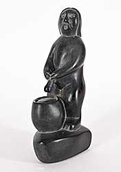 #1075 ~ Iquliq - Untitled - Man Peeing Into Pot #1075 ~ Iquliq - Untitled - Man Peeing Into Pot