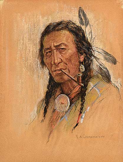 #54 ~ de Grandmaison - Untitled - Man with Pipe #54 ~ de Grandmaison - Untitled - Man with Pipe
