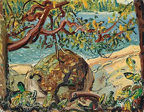 #104 ~ Lismer - Untitled - Trees, Rocks and Water #104 ~ Lismer - Untitled - Trees, Rocks and Water