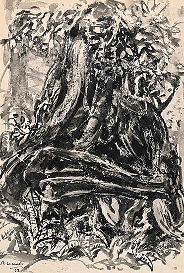 #106 ~ Lismer - Untitled - Tree Trunk #106 ~ Lismer - Untitled - Tree Trunk