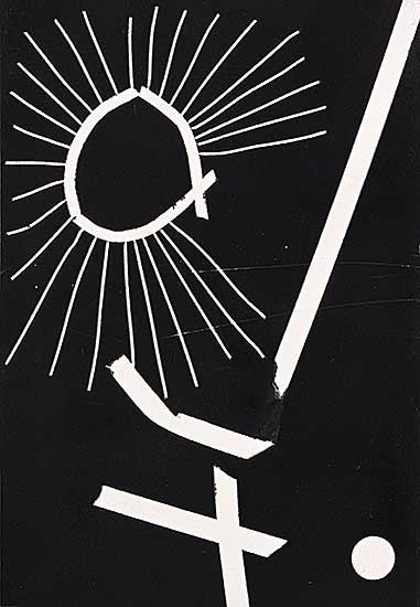 #201 ~ Bloore - Untitled - Black and White Sun Shapes #201 ~ Bloore - Untitled - Black and White Sun Shapes