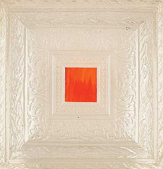 #229 ~ Harms - Untitled - Orange and Red in Ornate Acrylic Frame #229 ~ Harms - Untitled - Orange and Red in Ornate Acrylic Frame