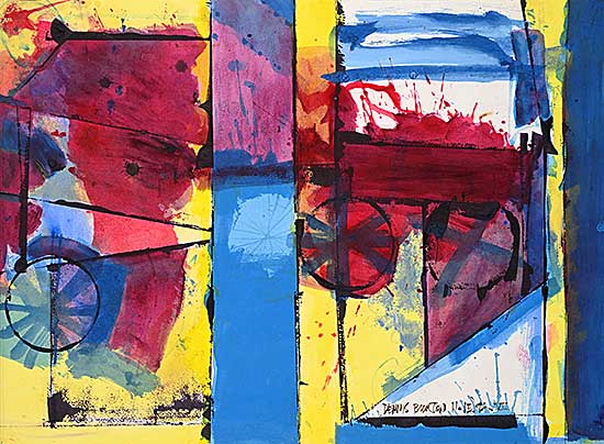 #408 ~ Burton - Untitled - Reds, Blues and Yellows #408 ~ Burton - Untitled - Reds, Blues and Yellows