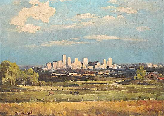 #414 ~ Crockford - Glimpse of the Cruel City [Calgary - from bearspaw Heights]