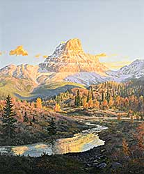 #86 ~ Kamp - Autumn Sunset on Roche Miette Peak [Jasper National Park]