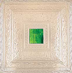 #230 ~ Harms - Untitled - Green and Black in Ornate Acrylic Frame #230 ~ Harms - Untitled - Green and Black in Ornate Acrylic Frame