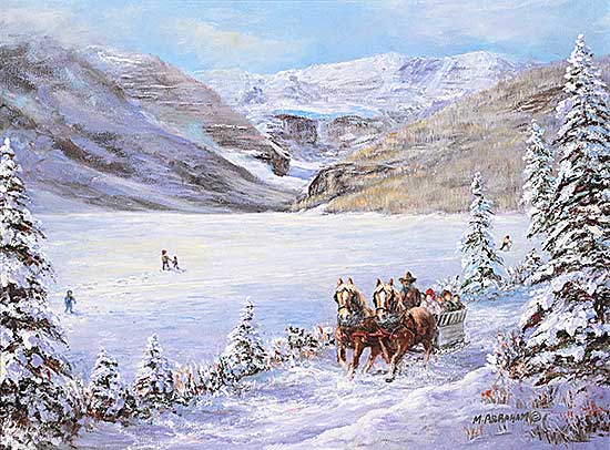 #2001 ~ Abraham - Sleigh Ride at Lake Louise