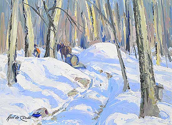 #2092 ~ de Conde - Gathering Maple Syrup