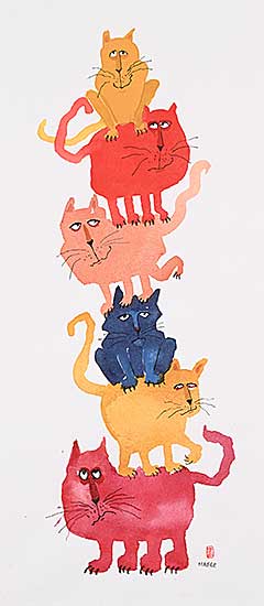 #2233 ~ Mabee - Untitled - Stack of Cats