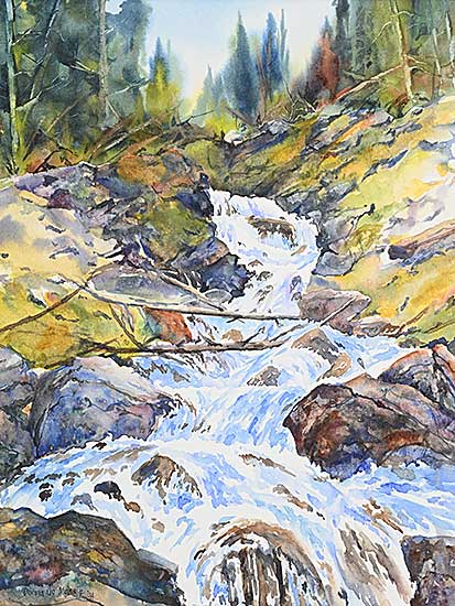 #2245 ~ Massie - Lake O'Hara Waterfall - Opabin Trail