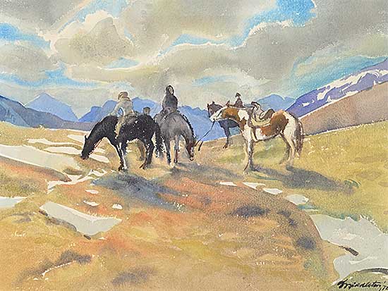 #2259 ~ Middleton - Untitled - Horseriders in the Mountains #2259 ~ Middleton - Untitled - Horseriders in the Mountains