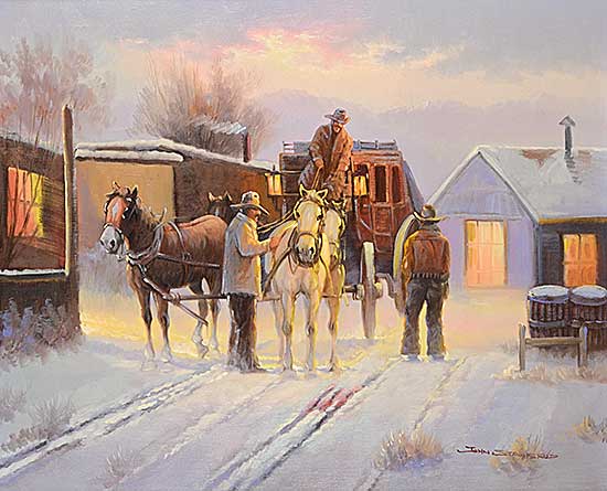 #2355 ~ Stanford - Untitled - Cowboys at Dusk