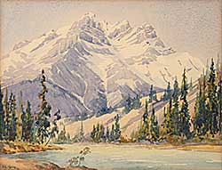 #2155 ~ Harvey - Cascade Mt. from Loop Drive, Banff