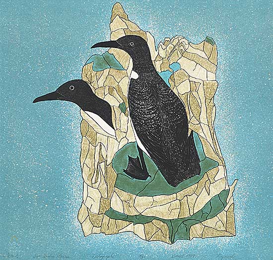 #1223 ~ Ashoona - Two Arctic Murres  #4/50