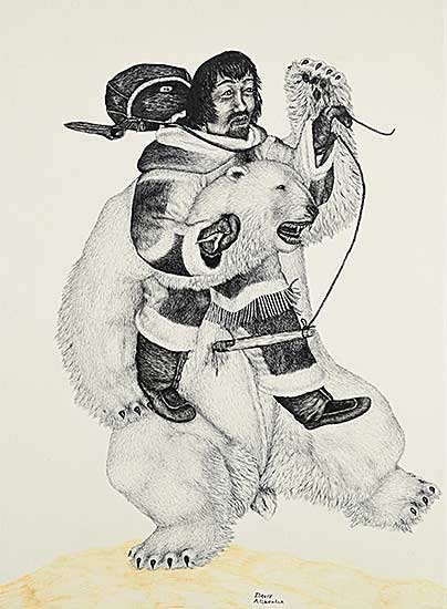 #1233 ~ Atchealak - Untitled - Bear Fight