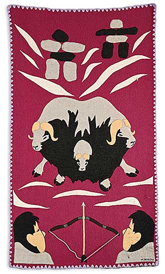 #1338 ~ Okheena - Untitled - Three Headed Muskox