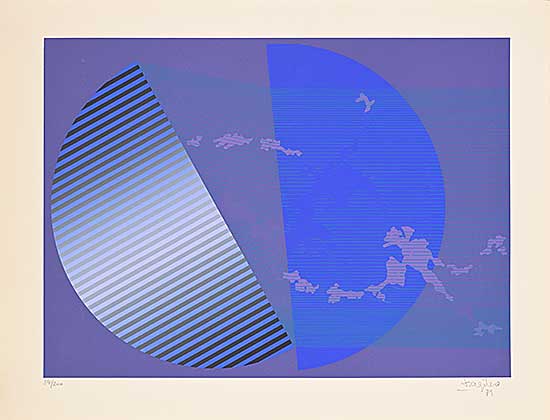 #1501 ~ Aguero - Untitled - Blue Sphere  #54/200