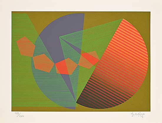 #1502 ~ Aguero - Untitled - Orange Sphere  #183/200