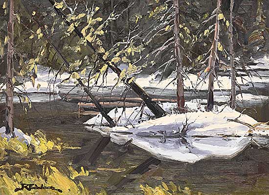 #1604 ~ Wood - Untitled - Spring Pond, Kananaskis